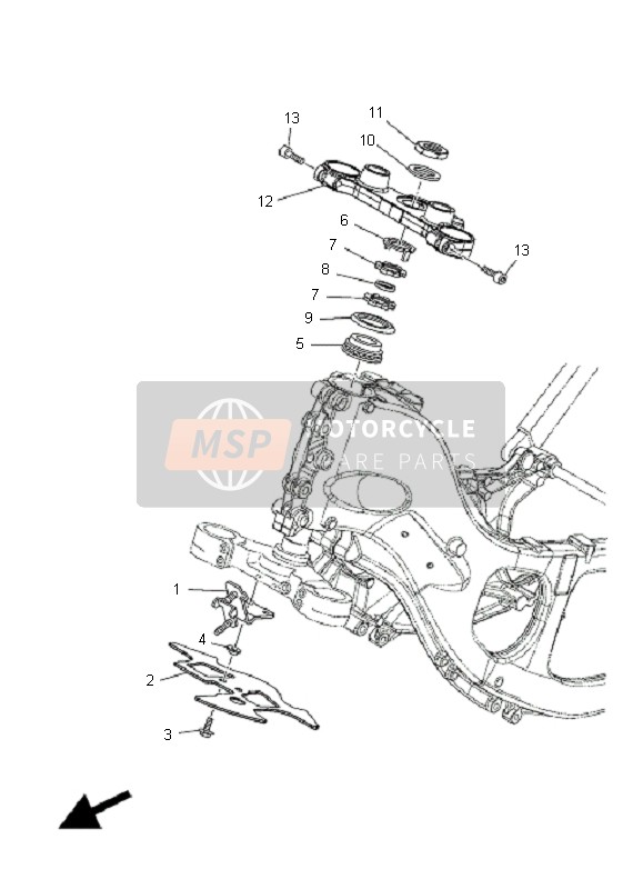 Yamaha XP500A T-MAX 2008 Steering for a 2008 Yamaha XP500A T-MAX